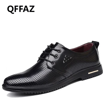 

QFFAZ New leather men casual shoes,handmade fashion comfortable breathable men shoes casual shoes big size 45