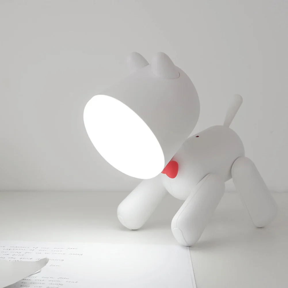 

Dog Night Light Lamp Table Reading Lamp USB Chargeable Cute Dog Kids Cartoon Nightlight Lamps