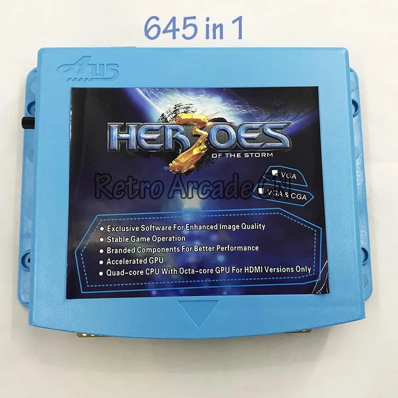 645 в 1 games Heroes of the stom 3 Jamma мультиигровая печатная плата VGA/CGA выход для CRT/lcd Pandora Multigame PCB - Цвет: without harness