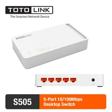 TOTOLINK S505 мини Ethernet коммутатор 5 портов 100 Мбит/с Настольный сетевой переключатель, полный/полудуплексный, подключи и играй для дома/малого использования Soho