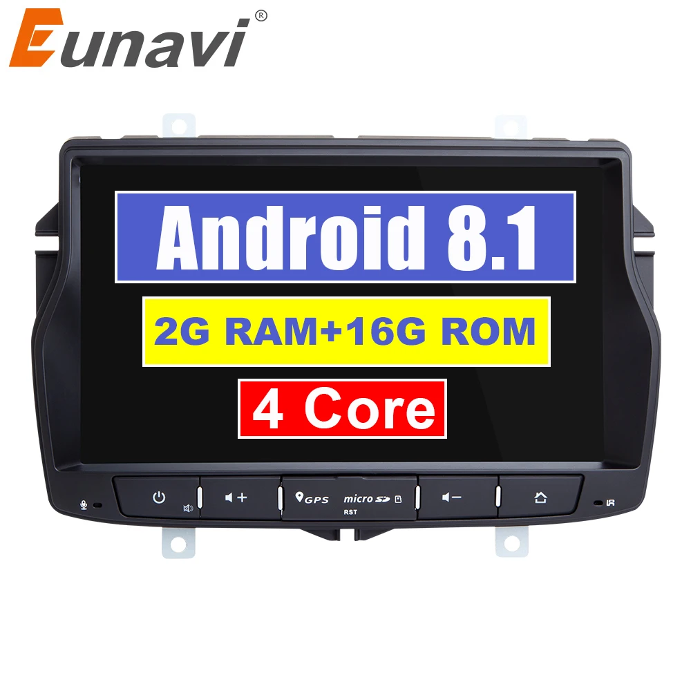 

Eunavi 1 Din 7'' Android 8.1 Car Radio for Lada Vesta 2G RAM GPS navigation video stereo player Capacitive screen 1024*600 WIFI