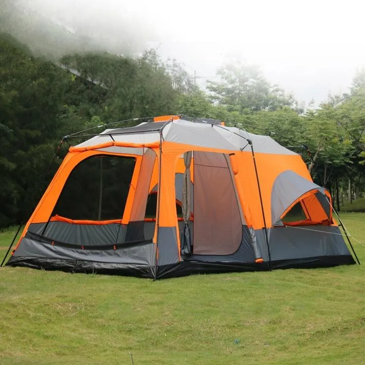 8-12 человек 460*305*215 см большие палатки для кемпинга Водонепроницаемые двухслойные семейные вечерние палатки солнечные укрытия Китай интернет магазин