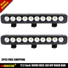 Atacado offroad barra de luz 12 V 24 V 100 W offroad led bar Nova Visão Night Light bar para o caminhão trator SUV ATV 4×4 4WD carro x2pcs
