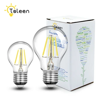 

TSLEEN 1PC E27 Edison Retro Filament LED Bulb 4W 8W 12W 16W Vintage Round Light G45 A60 Led Lamps AC110V 220V