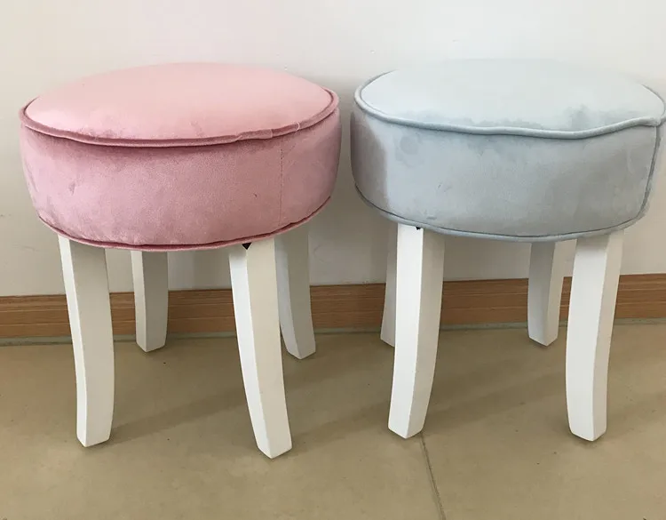 Луи Мода табуреты Османов твердой древесины туалетный столик стул спальня стул розовый Европейский стиль современный