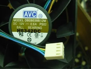 

Новый AVC DB08038B12M 8038 8 см 4-контактный Вентилятор охлаждения