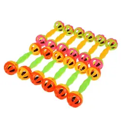 Творческий погремушки колокола дрожащая игрушка двойной колокольчик с цветными ручками Amuse игрушка
