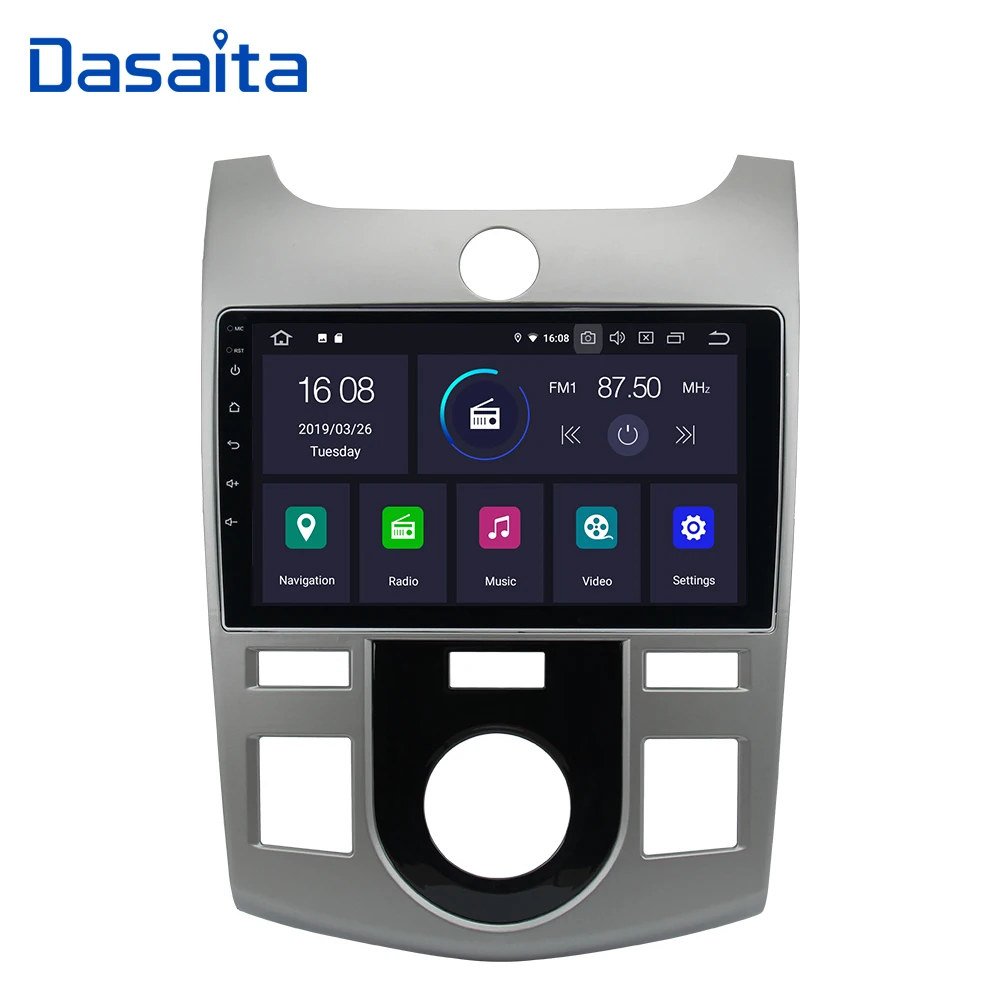 Dasaita 9 &quotдисплей Android 0 автомобильный gps-навигатор Bluetooth плеер для Kia Cerato Nazao Forte