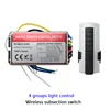 High voltage 110V 220V 3 4 5 6 channel remote switch controller 1000W/CH LED wireless digital subsection remote control ► Photo 1/3