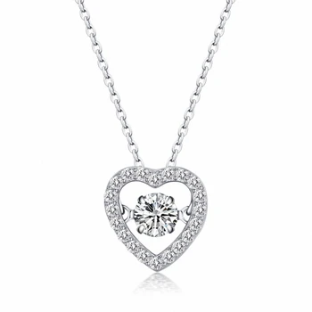 

TRACYSWING Real Brand AAA Zirconia Micro Inlays Fashion Cherish Flower Pendant Necklace for women Valentine's Gift TW132891