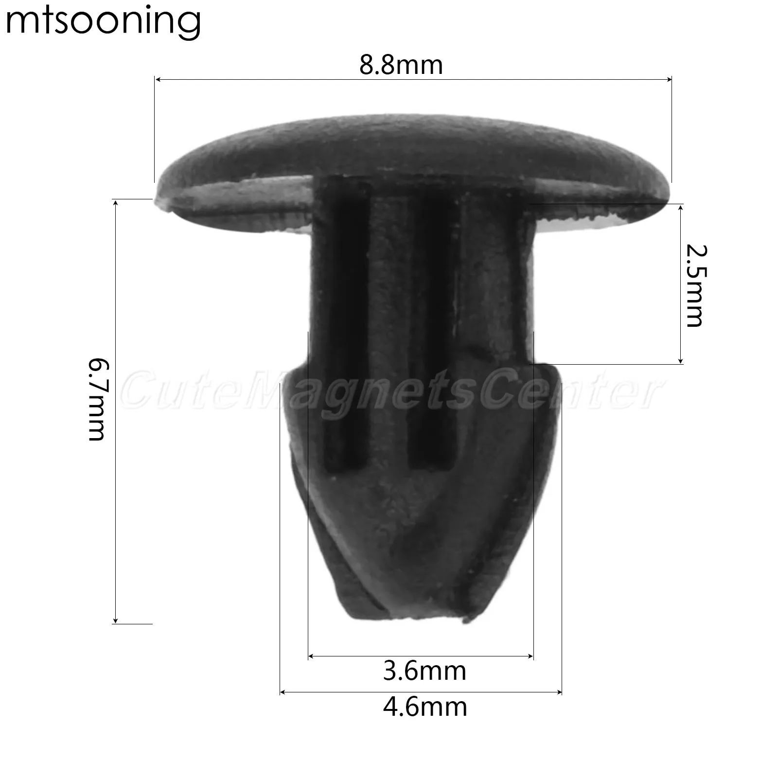

mtsooning 100x pcs Automotive Trim Panel Sealing Rivets 4mm Hole Plastic Sealing Nail Retainer Fastener Retaining Clips