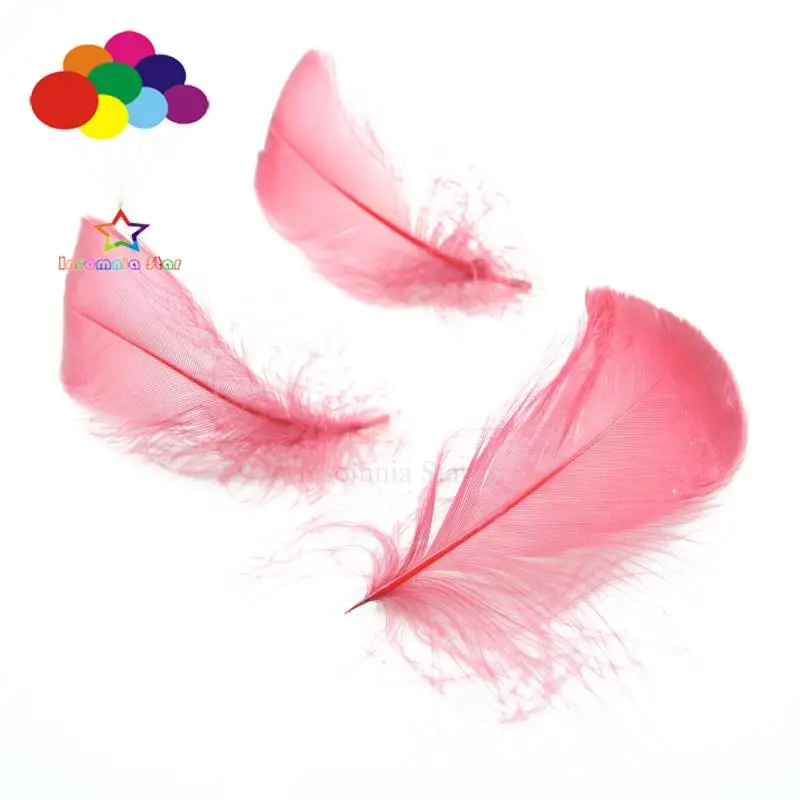 

Diy 100 Pcs/Lot Burgundy Goose Feather 4-7cm 1-2 Inch Stage Props Dream Catcher Carnival Headress Mask Crafts Decoration