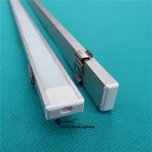 20 шт./лот 80 дюймов 2 м/катушка светодиодный алюминиевый профиль с молочным/прозрачным покрытием для 12 мм полосы, шкаф бар светильник, потолок жесткая полоса