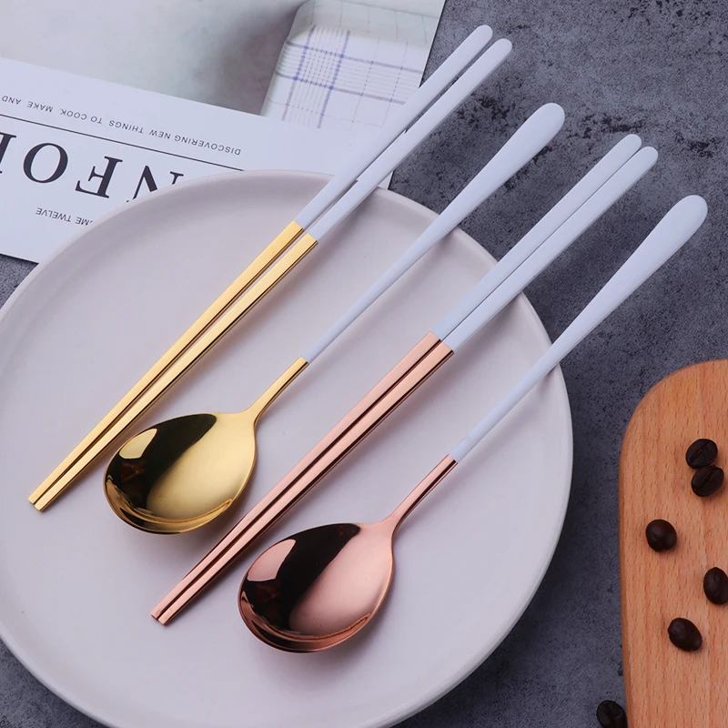 Baguettes Cuillère Fourchette Portable, Baguettes De Vaisselle En Bois