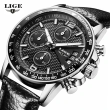 LIGE Hombre Reloj Para Hombre Relojes de Marca de Lujo de Los Hombres Del Deporte Militar Reloj de pulsera de Reloj de Cuarzo multifunción Reloj relogio masculino