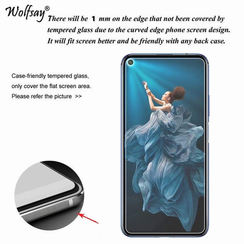 2 шт. Защитное стекло для экрана Huawei Honor 20 закаленное стеклянная пленка телефона