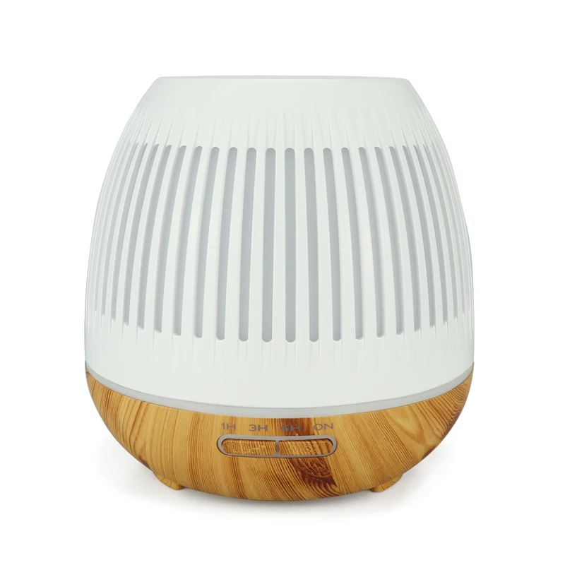 

400Ml Aroma Essential Oil Diffuser Ultrasonic Air Humidifier With Wood Grain 7 Color Changing Led Lights For Office Home