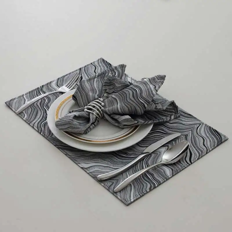 

Dinner Cloth Napkin Simple Pattern Washable Lunch Napkin Tableware Decor for Home DC120