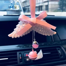 Декоративная подвеска для автомобиля крыло Ленточки перо декоративная подвеска для автомобиля кольцо цепочка звонок декоративная подвеска для автомобиля