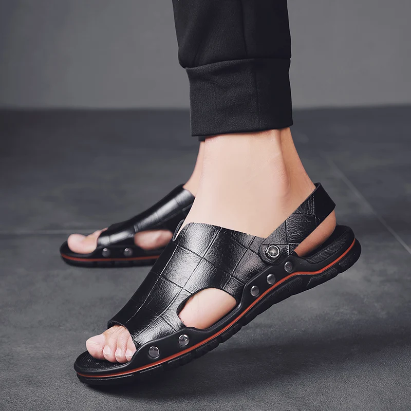 

2019 New men shoes big size men shoes runing men shoes leather beach sandals