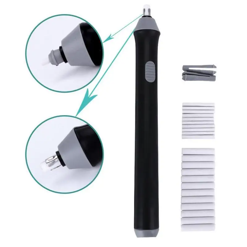 

3 Color Electric Rubber Eraser Use Battery Electronic Eraser For Kids Drawing Gift Stationery School Electric Rubber Eraser