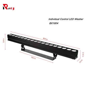 

1pcs 18x10W RGBW 4in1 Wall Washer Dj light Individual Control Led Bar Light For Stage Lighting Disco Light