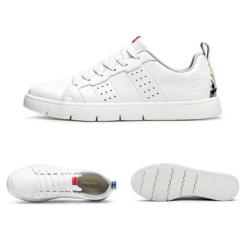 ONEMIX 2019 الرجال عارضة أحذية التزلج خفيفة الوزن المرأة الأبيض منصة أحذية رياضية zapatillas موهير