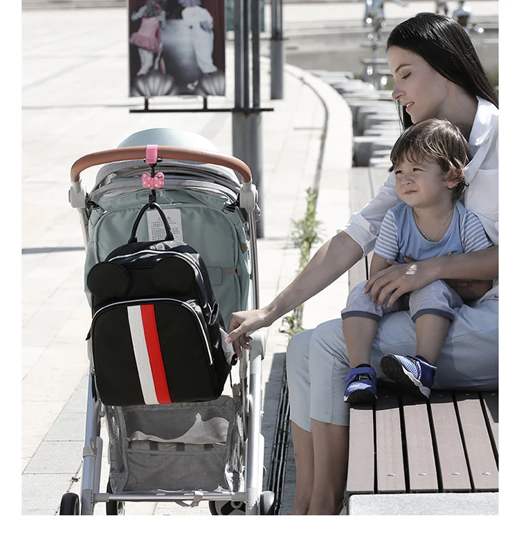 Сумка для детских подгузников, рюкзак для мам, сумка для подгузников с USB подогревом, рюкзак для путешествий, дизайнерская коляска, модная сумка для кормления