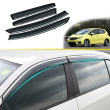 4 шт. ABS автомобильное Дымовое Окно Солнцезащитный козырек-отражатель защита для Honda Fit Jazz Хэтчбек аксессуары