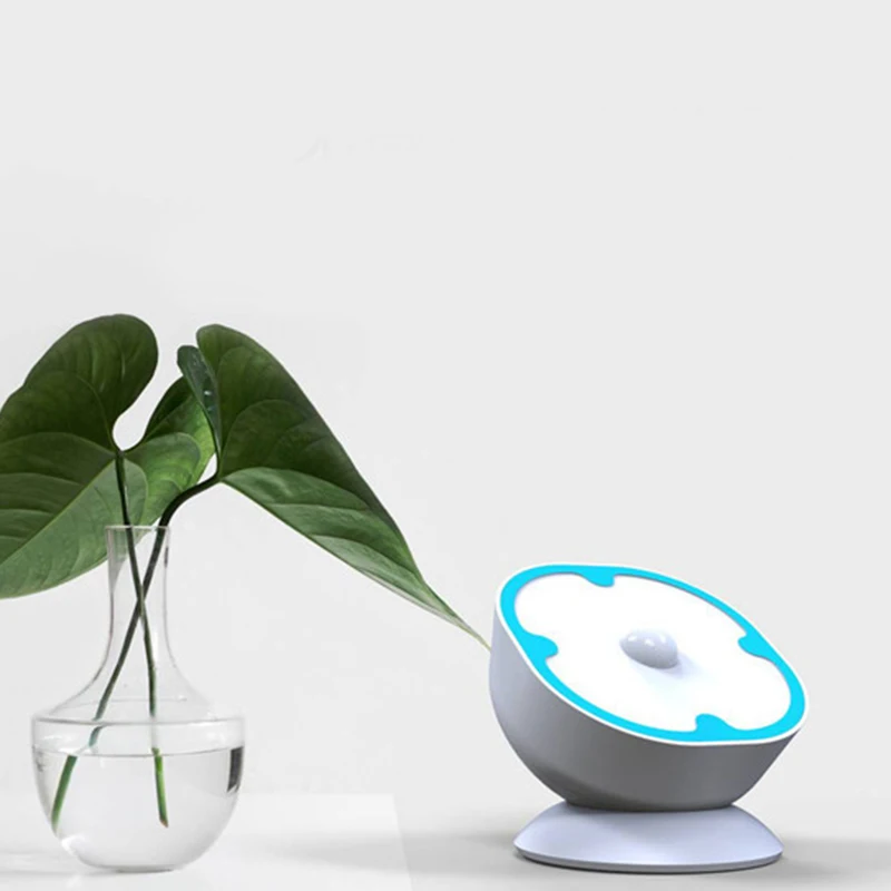 

USB Charging LED Motion Sensor Night Light 360 Degree Rotating Bathroom Wall Cabinet Table Lamp GHS99