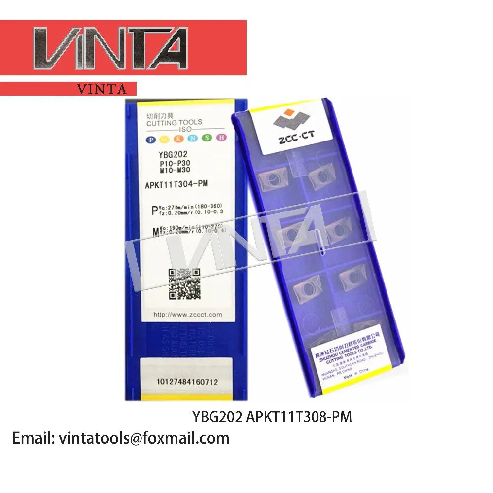

10pcs/lots YBD152 YBD252 YBM251 YBC301 YBG102 YBG302 YBG202 YBC302 APKT11T308-PM CNC Milling Inserts