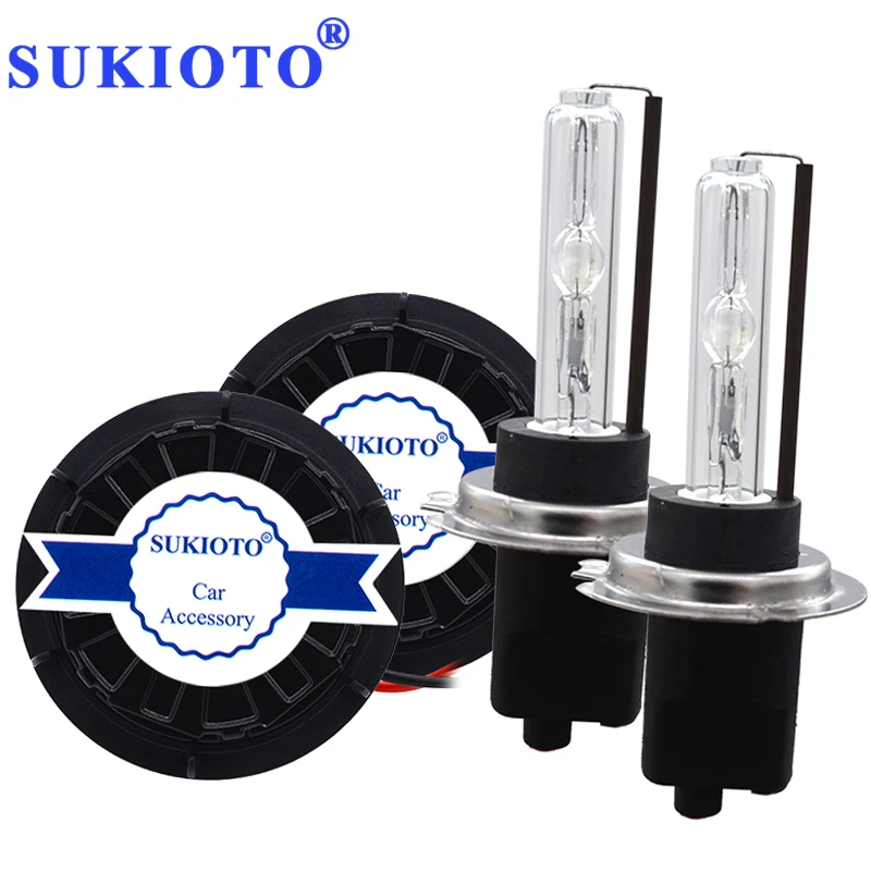 SUKIOTO Original 55W hid xenon kit Car light H7 metal 6000K No Error Canbus car xenon Bulb H7 12V 55W K3 HID Headlight bulbs kit (7)
