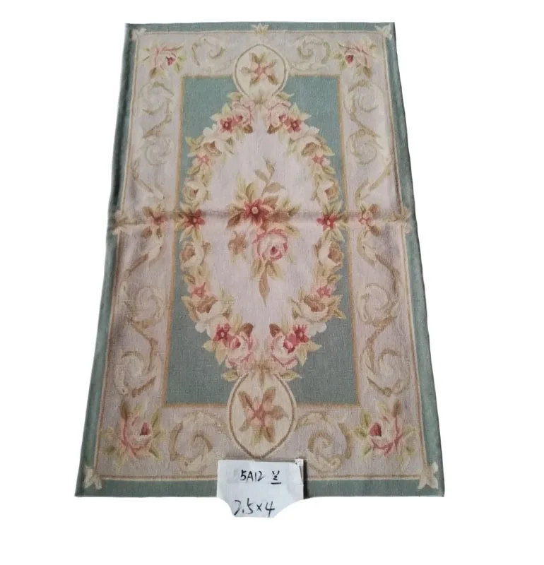2.5 'x4' Aubusson ткань Ковры S ручной работы Ковры s Новая Зеландия ручной шерсти Aubusson Ковры для дома украшения