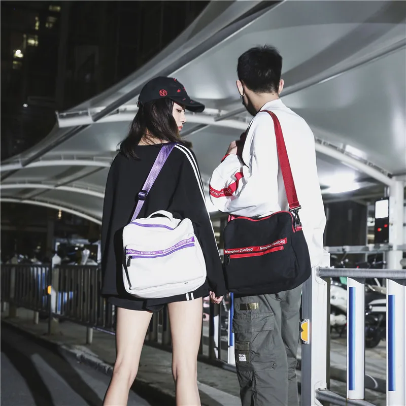 Menghuo CANVAS TOTE HANDBAG Women Messenger Bags Women's Multifunctional Travel Shoulder Crossbody Bag Letters Messenger BolsosVAEZ7958