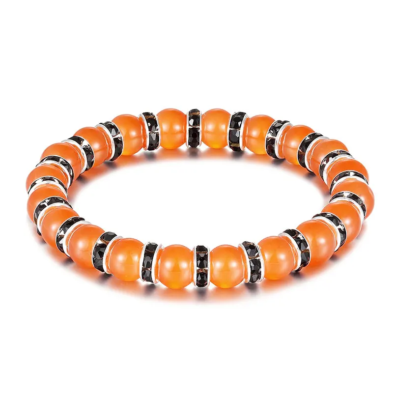 

LIVVY 2018 New Fashion Charm Bracelet Elastic Size Men's Natural Beads Beaded Design Ms. Men's Jewelry Ornaments AS475