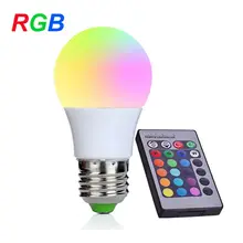 E27 RGB светодиодный светильник, 3 Вт, 110 В, 220 В, светодиодный светильник, 16 меняющихся волшебных ламп, лампа с ИК-пультом дистанционного управления, лампада, светильник s для украшения