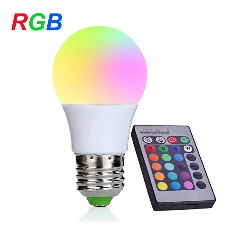

E27 RGB LED Bulb 3W 110V 220V LED Lamp 16 Changing Magic Light Bulb Lamp with IR Remote Controller Lampada Lights for Decoration
