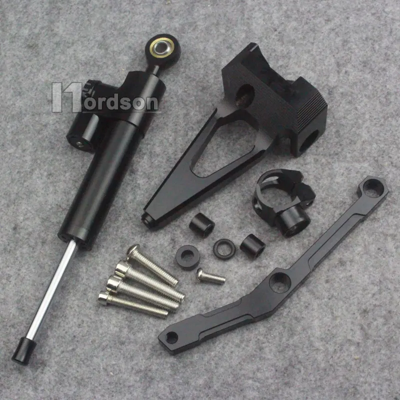 New Black Motorcycle Steering Stabilizer Damper With Bracket For 1316 Yamaha Mt09 Fz09 14 15