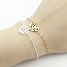 Очаровательные Романтические винтажные Этнические браслеты в форме сердечек, любви для женщин девушек золотой цвет цепочка на руку и браслеты массивные украшения