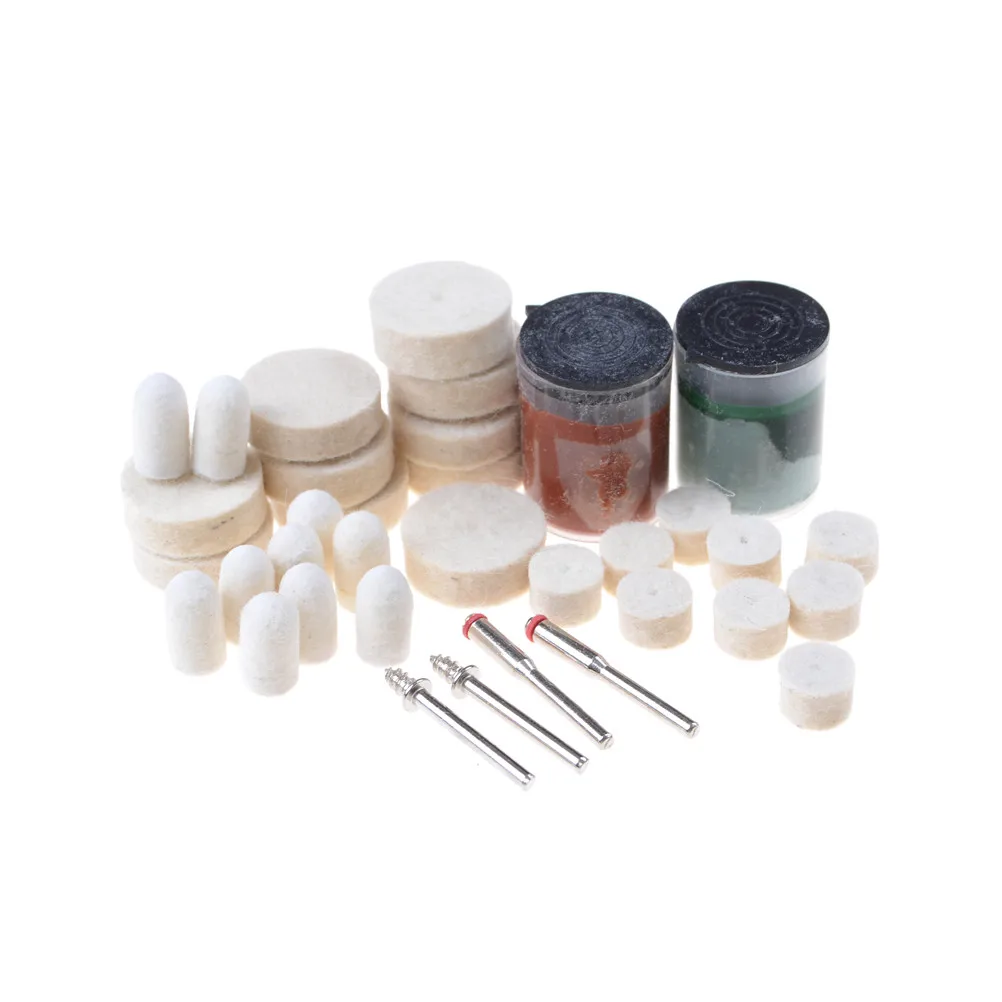 

36Pcs Polishing Pad Soft Felt Buffing Burr Polishing Wheels Brushes Kits for Metal Rotary Tools Dremel Accessories