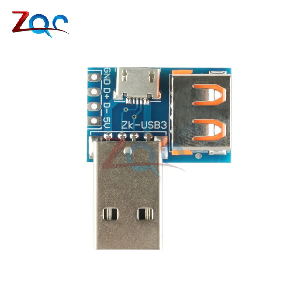 USB конвертер Стандартный тип A Мама папа для Micro на 4P терминал адаптера платы 2 54 мм