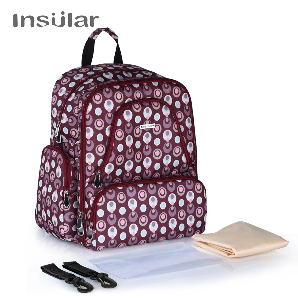 

3 Color Mummy Nappy Diaper Bags Baby Backpack Multifunction Solid Waterproof Heat Preservation Fort High-capacity