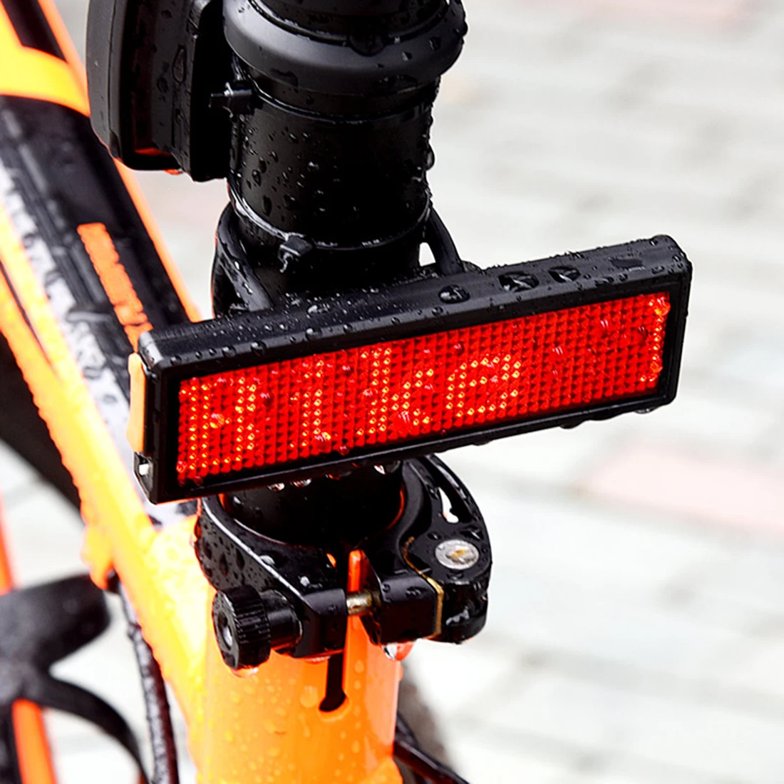 USB Rechargeable Outdoor Warning Light DIY Word Programming Bicycle