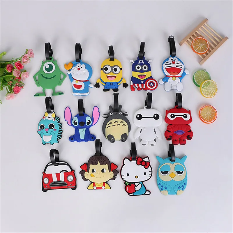 

Cartoon Cute Cactus Luggage Tag Travel Accessories Cute Portable Suitcase Tag Silicon Name Labels LT22a