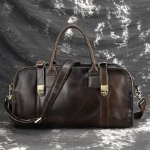 Новые мужские сумки через плечо, сумки через плечо, винтажные большие вместительные Сумки из натуральной кожи с верхней ручкой, деловые дорожные сумки