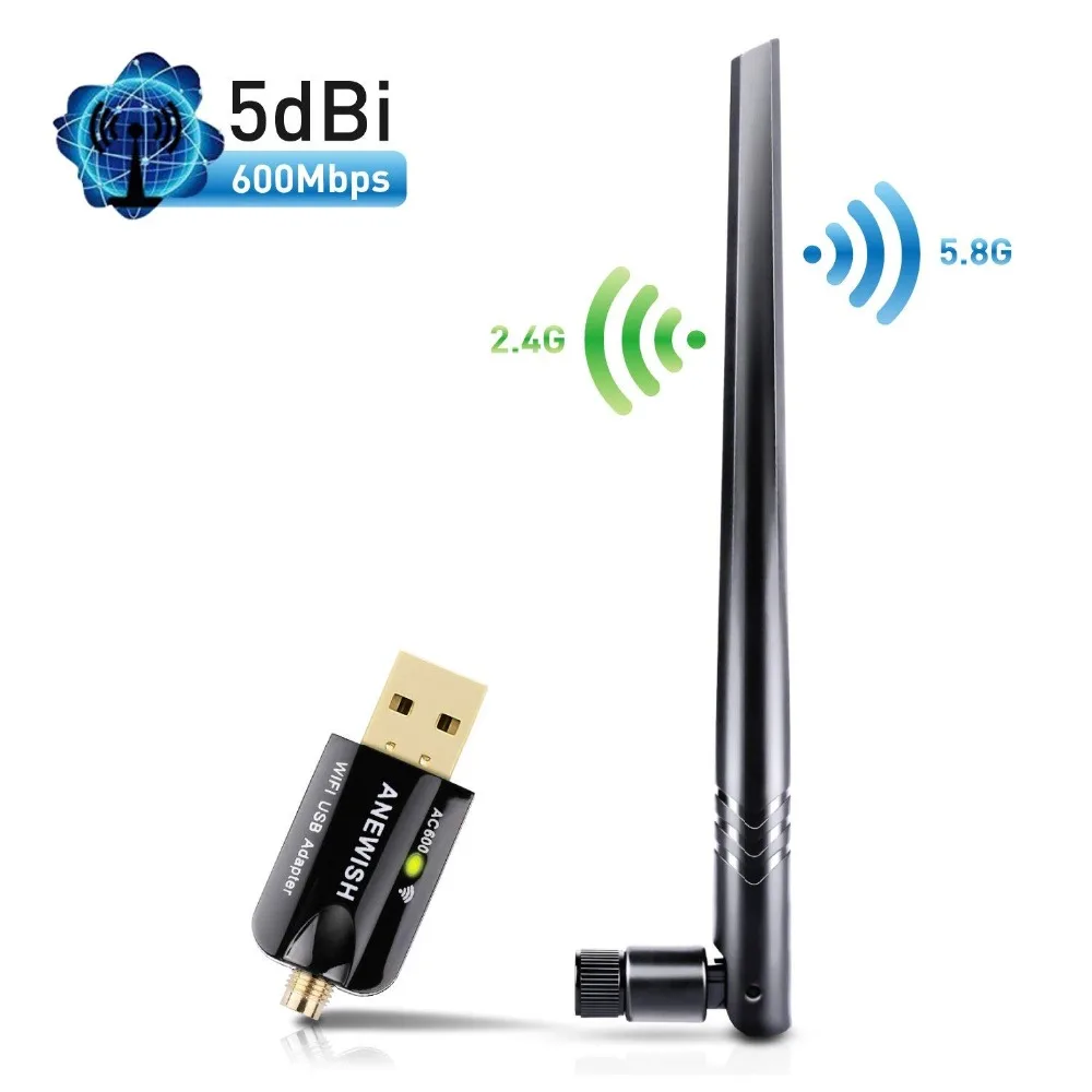 [Адаптер Wi Fi] до Италии 5dBi 600 Мбит/с для smart TV Android приставки ноутбука антенны