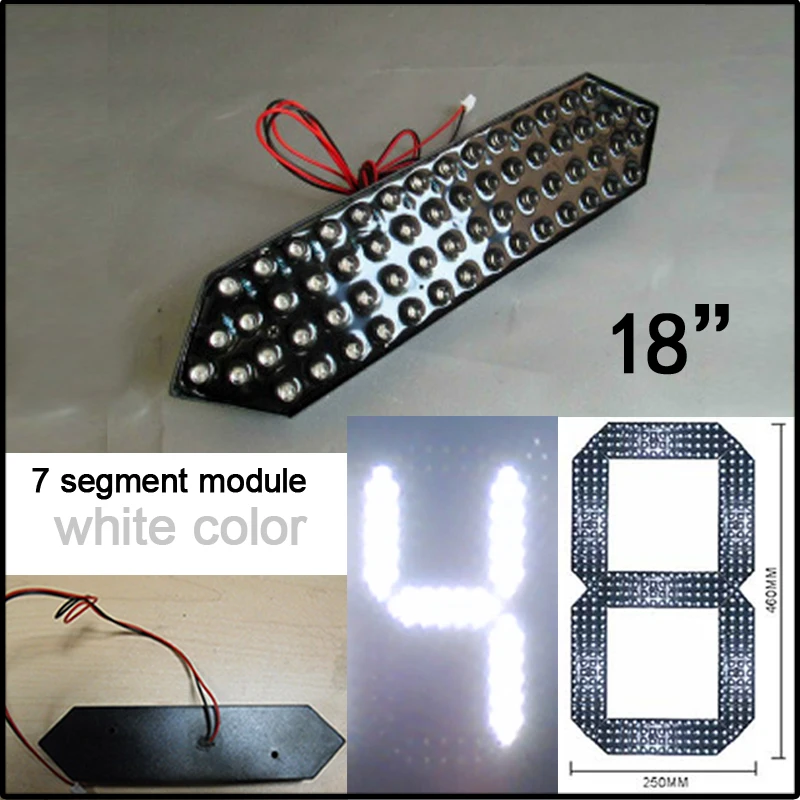 1" белый цвет цифровой номер модуль газа led цена масла, 7 сегментов модулей, высокая яркость светодиодный чип, светодиодный щит, часы