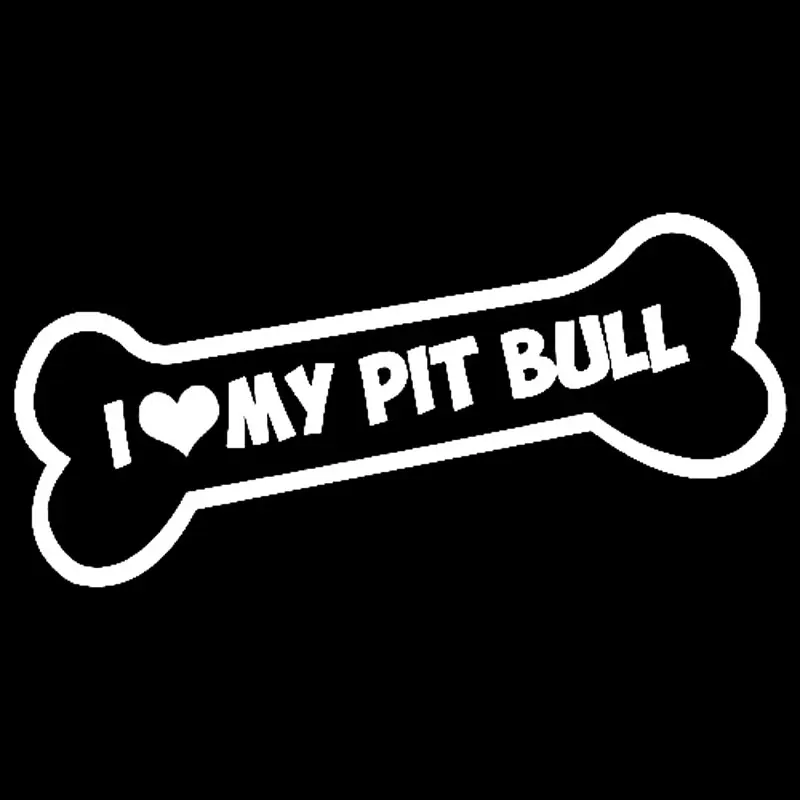15 9 см * 5 собачья кость I Love My Pit Bull виниловая наклейка на бампер стикер Pitbull