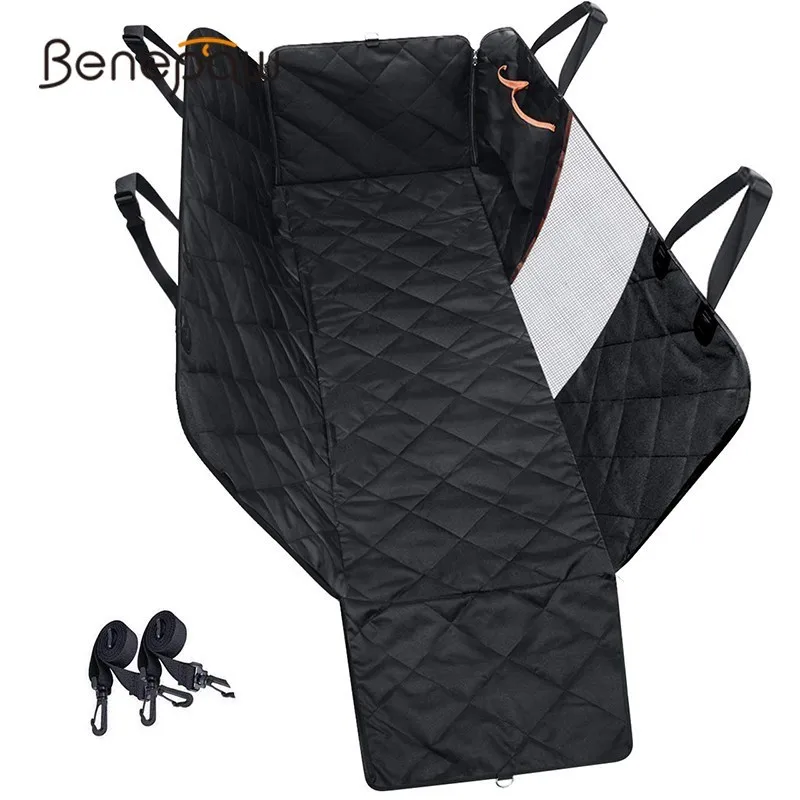 

Benepawpet Quality Waterproof Pet Dog Car Seat Cover Mesh Visual Window Nonslip Car Dog Hammock Trunk Mat With Storage Pockets