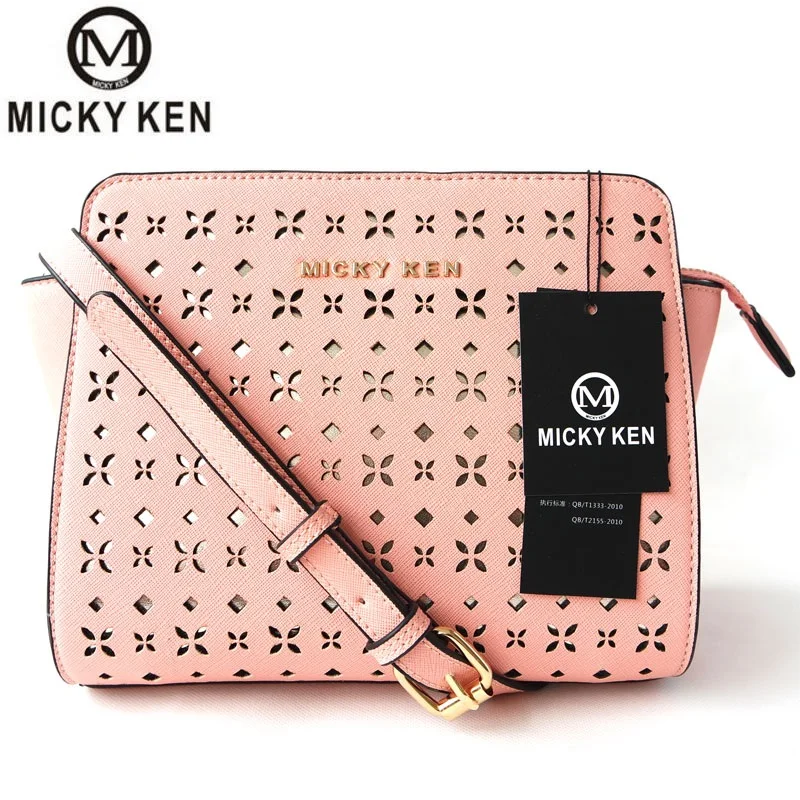 

MICKY KEN brand women messenger bags with tassel floral hollow out design handbag ladies solid small shoulder bag female purse
